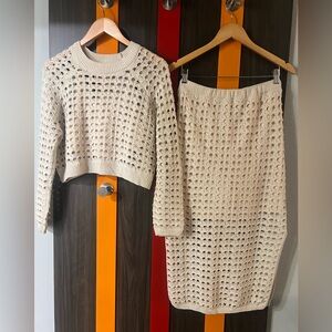 Freshman 1966 Cream Knit Set